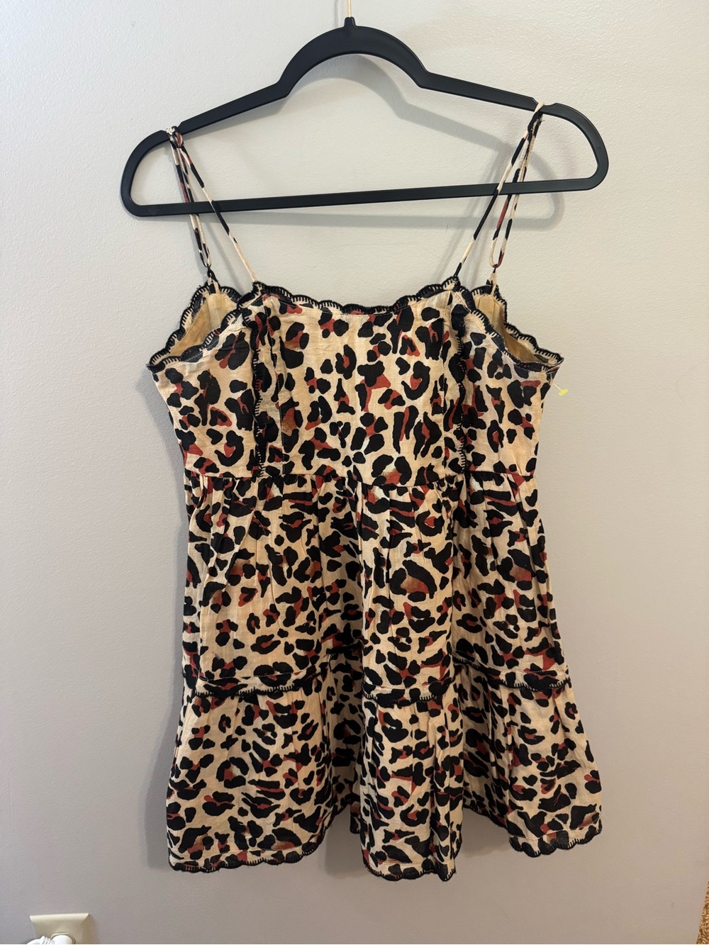 Leopard Print Spaghetti Strap Mini Dress